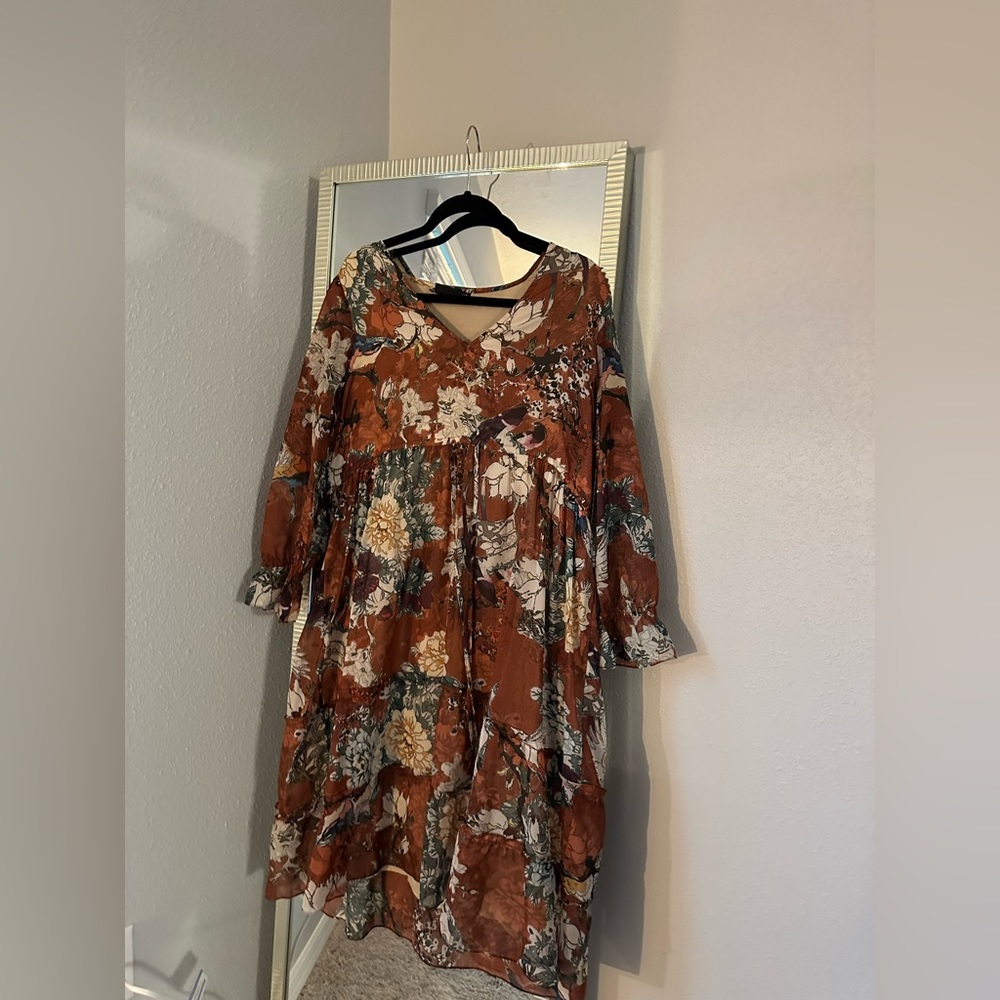 Anthropologie Fall Floral Dress